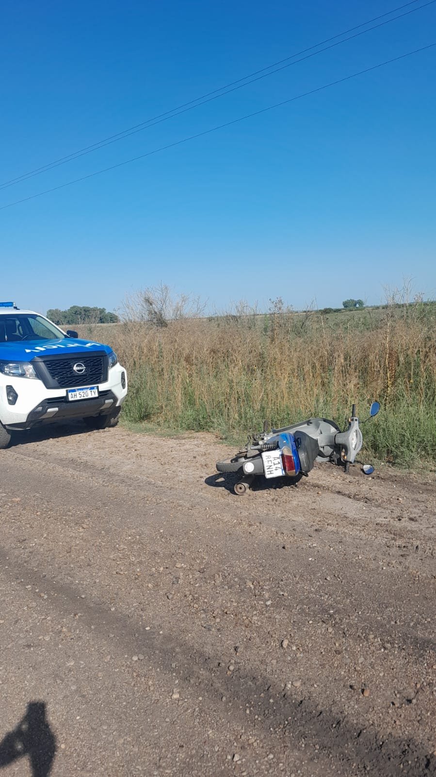 MOTOVEHICULO DERRAPA CAMINO A YERUA Noticias