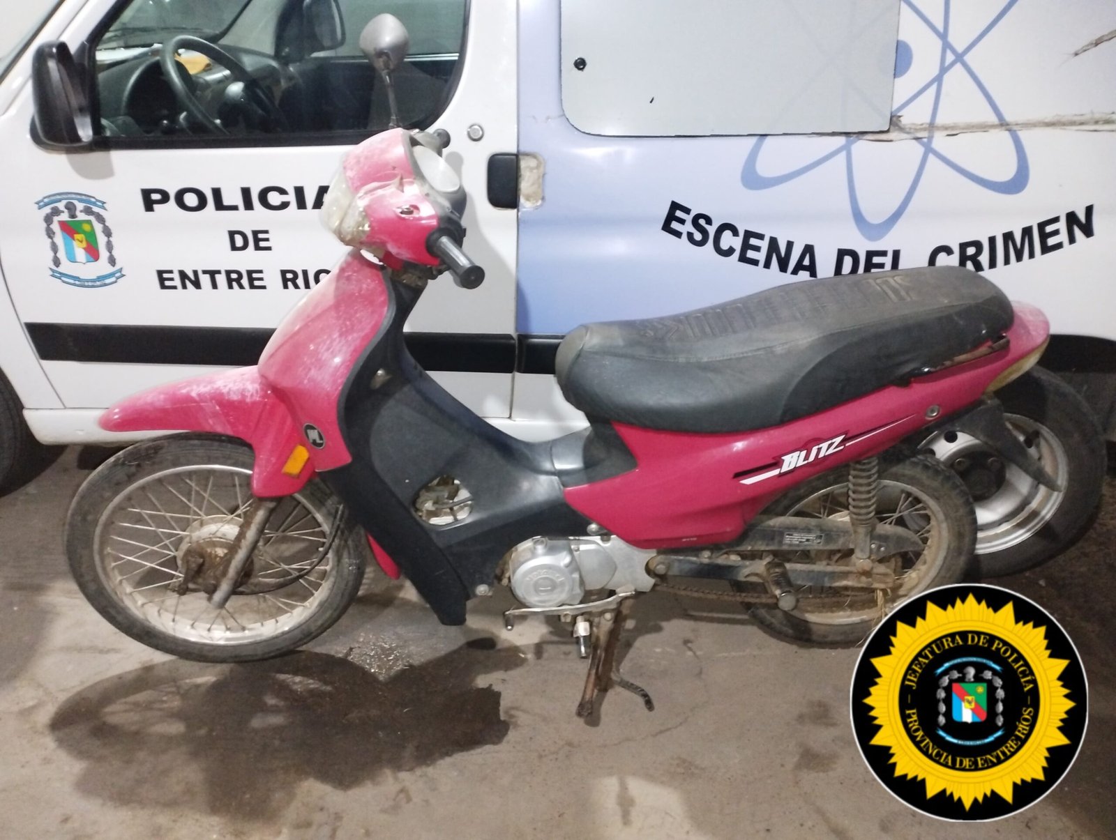 Hallaron una moto robada en un terreno cercano al arroyo