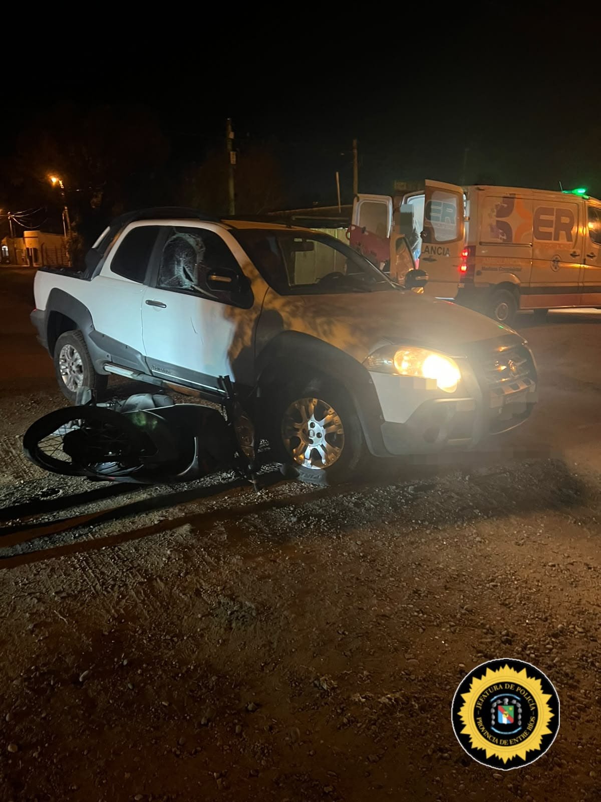 VILLAGUAY: Accidente en Luján y Valdez: un motociclista fue hospitalizado
