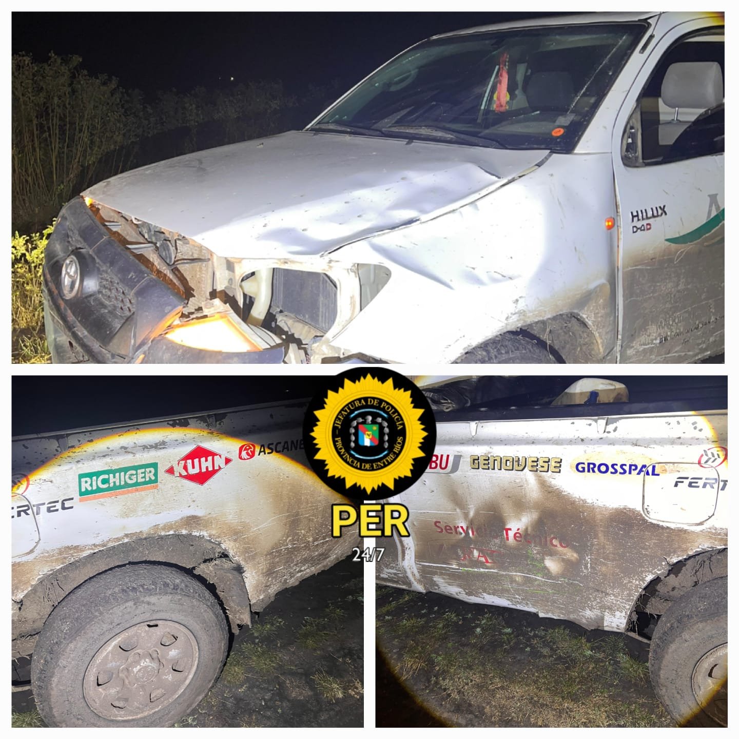SAN SALVADOR: Camioneta chocó contra un vacuno en un camino vecinal
