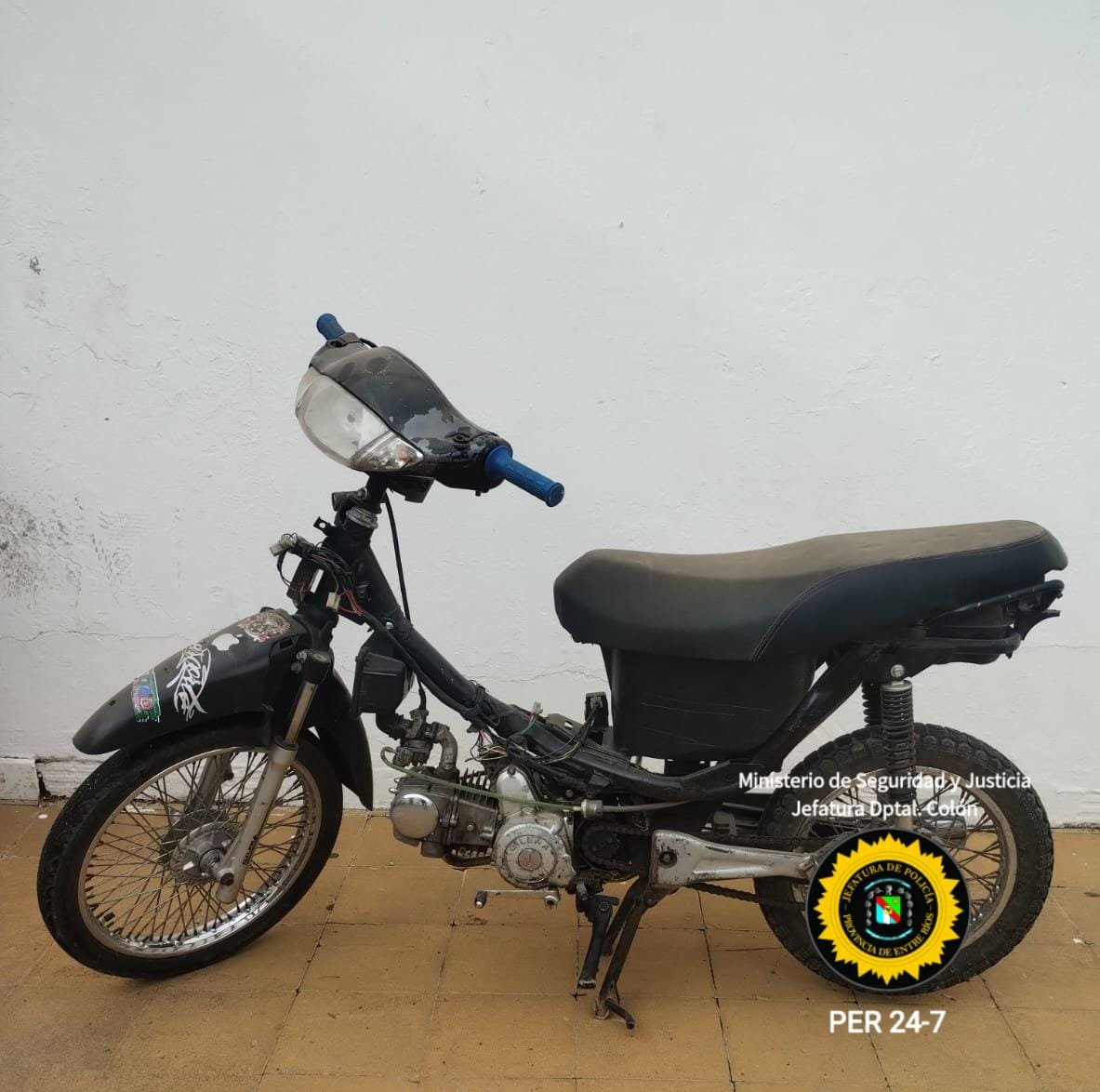 VILLA ELISA: Recuperan una motocicleta que había sido robada en Concepción del Uruguay